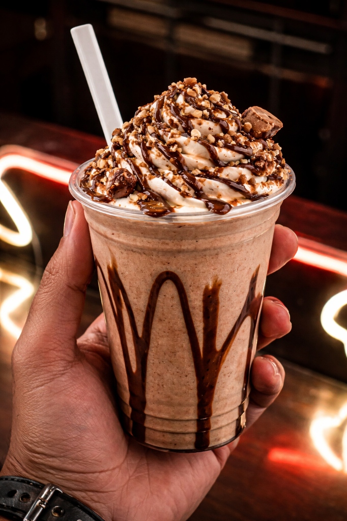 Nutella Shake - smooth indulgent shake blended with thick Nutella hazelnut spread and creamy milk