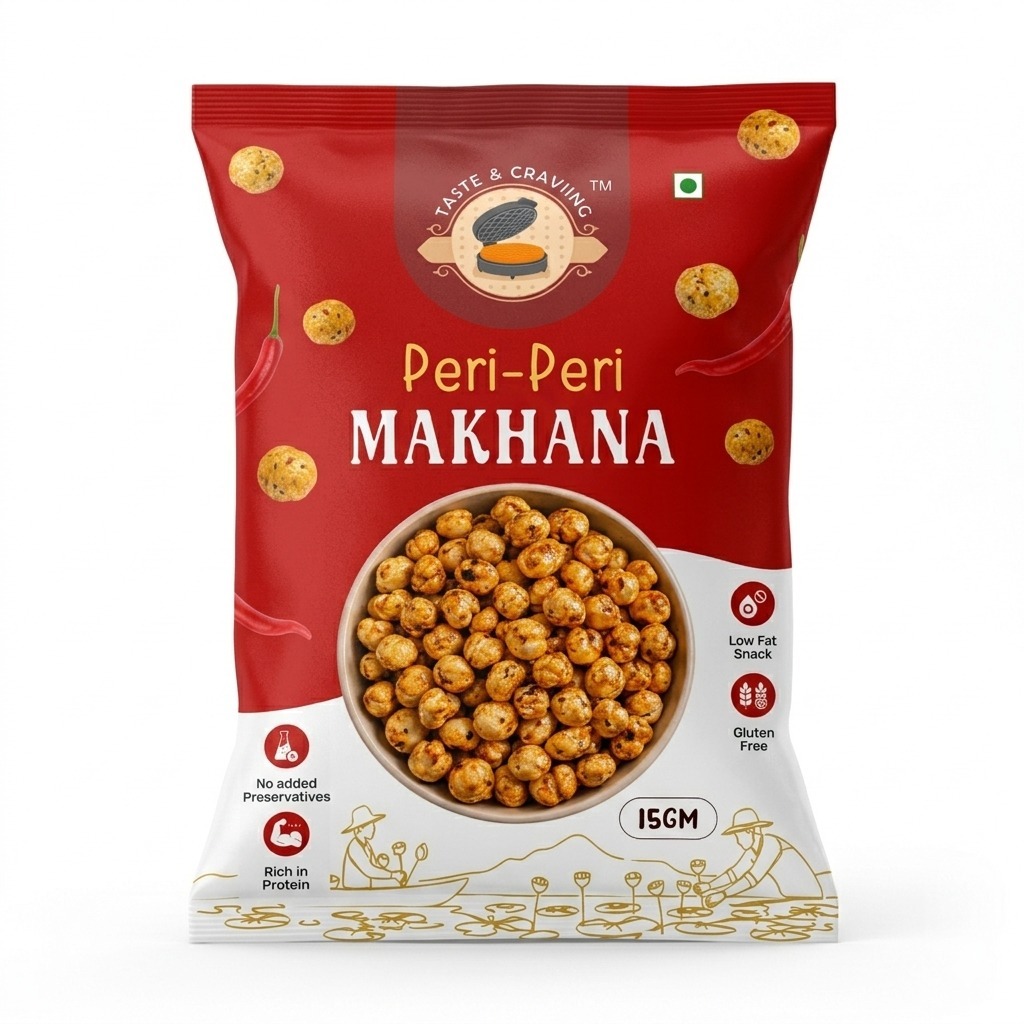 Crispy loaded Peri-Peri Makhana in urban street style - Taste & Craviing